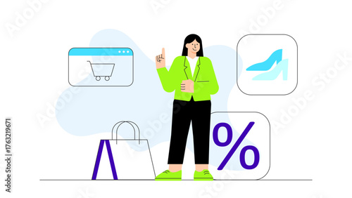 Sales Team Hosting Online Product Demo for Leads Flat Vector Illustration