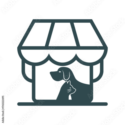 Pet shop logo icon design