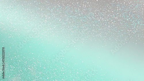 Sparkling mint teal gradient background, festive winter aesthetic, elegant glitter texture, soft turquoise gray, abstract dusty backdrop for design, Christmas holiday, minimal luxury, clean art