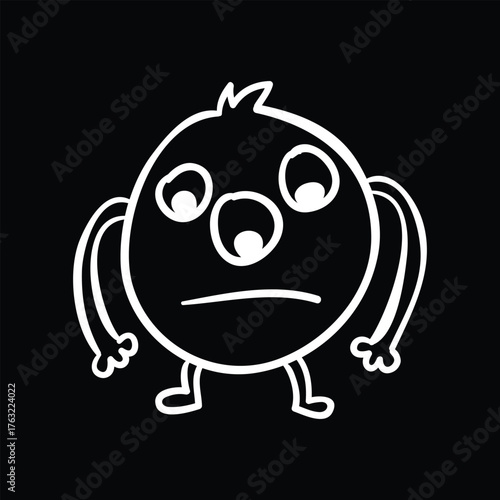 Halloween pumpkin face on a black background