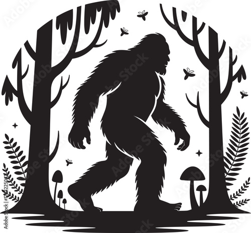 Mystical Bigfoot in the Forest