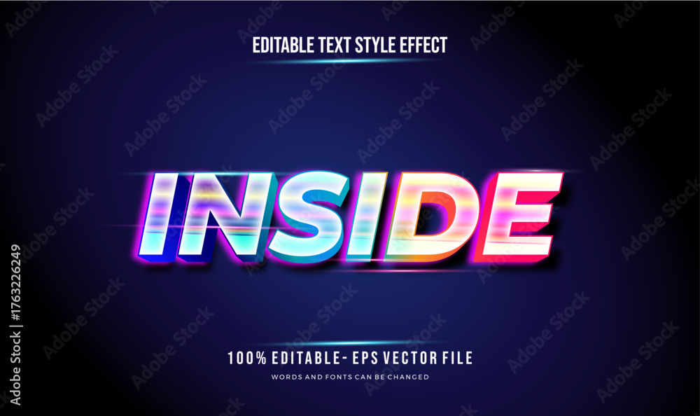 Fototapeta premium A vibrant, eye-catching Text Effect, text style. Editable text files vector illustration.
