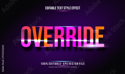 A vibrant, eye-catching Text Effect, text style. Editable text files vector illustration.