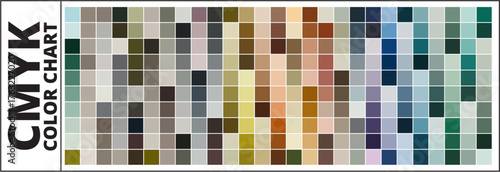 Grey Color Bridge Coated CMYK. Color Chart. Print Test Page. CMYK, Pantone. Vector color palette. PANTONE-04.eps