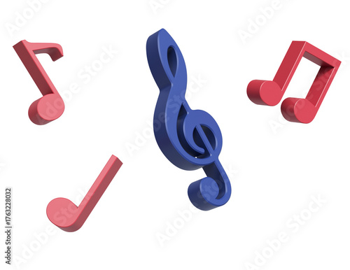 음표와 높은음자리표 Musical Notes and Treble Clef