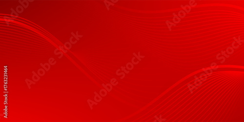 gradient red background with wavy line element.