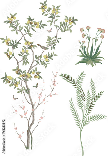 Wallpaper Mural png trees pichwai art elements	 Torontodigital.ca