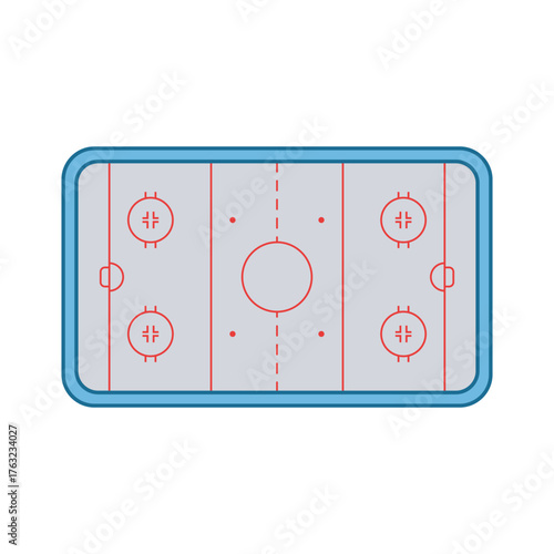 Ice Hockey Rink Illustration