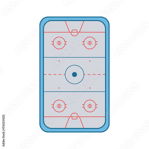 Ice Hockey Rink Illustration