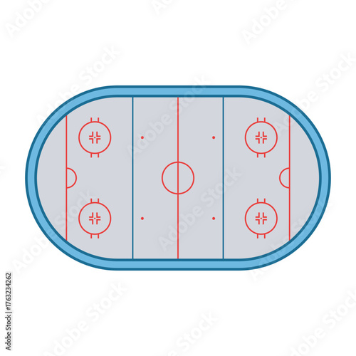 Ice Hockey Rink Illustration