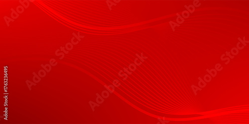 gradient red background with wavy line element.