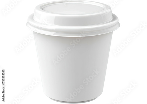 Wallpaper Mural White disposable coffee cup with lid, isolated Torontodigital.ca