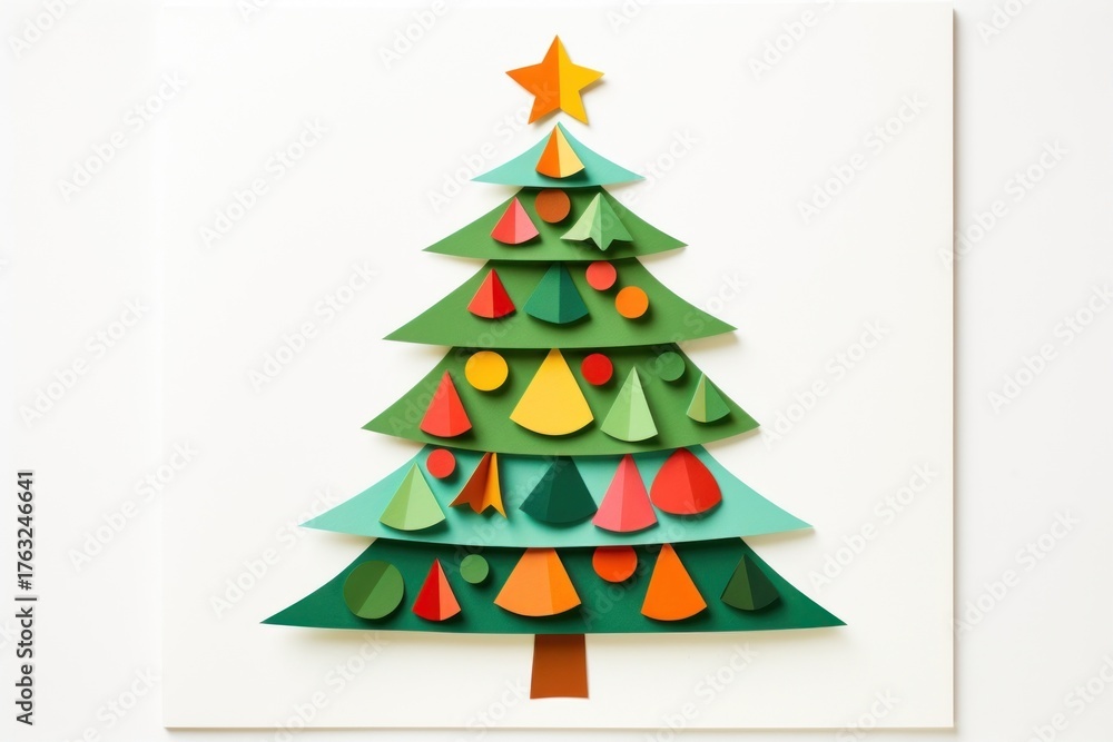 Obraz premium Chrismast tree christmas craft representation.