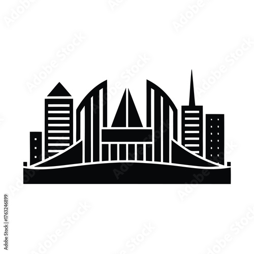 Brasilia Blue Tone Skyline Icon