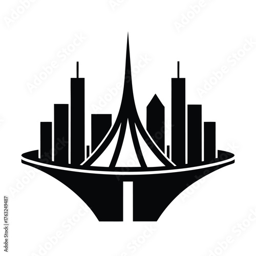 Brasilia Futuristic Skyline Icon