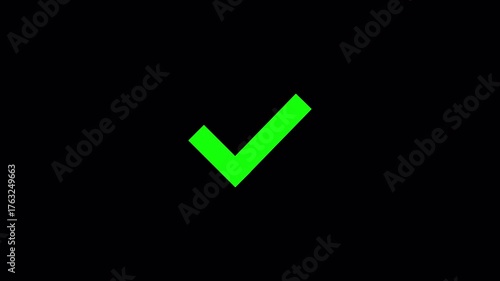 smooth green check mark popup animation