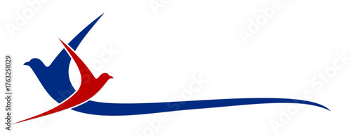 The symbol of a pair flying birds.

