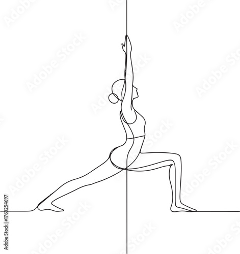 Man in a yoga pose representing strength and balance