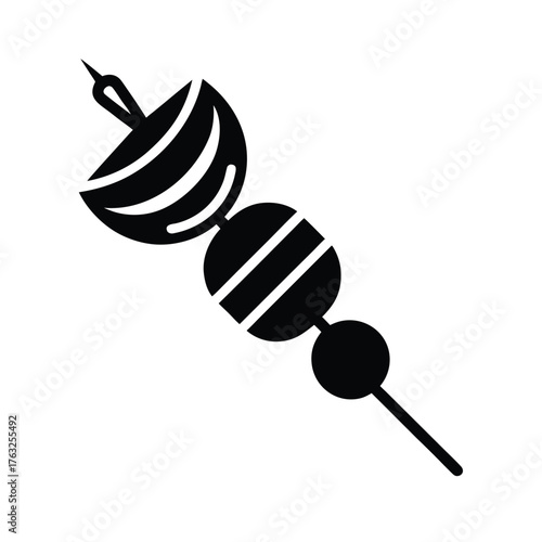 Brazilian Barbecue Skewer Icon Illustration