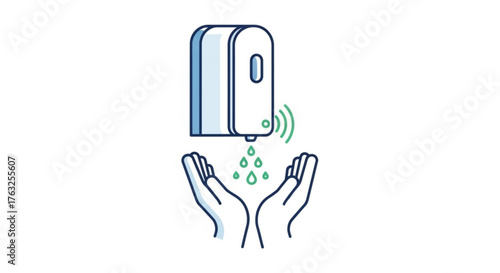 Automatic hand sanitizer dispenser with motion sensor for hygiene and virus protection