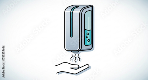 Automatic hand sanitizer dispenser with motion sensor for hygiene and virus protection