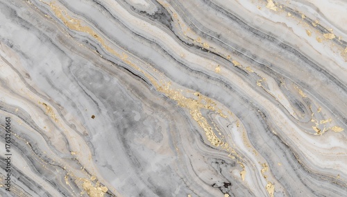 Abstract Veins of Ochre and Umber on a Neutral Field Textured Surface.