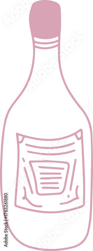 Bottle with a unique shape and minimal design for artistic display