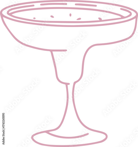 Elegant cocktail glass ready for a festive celebration
