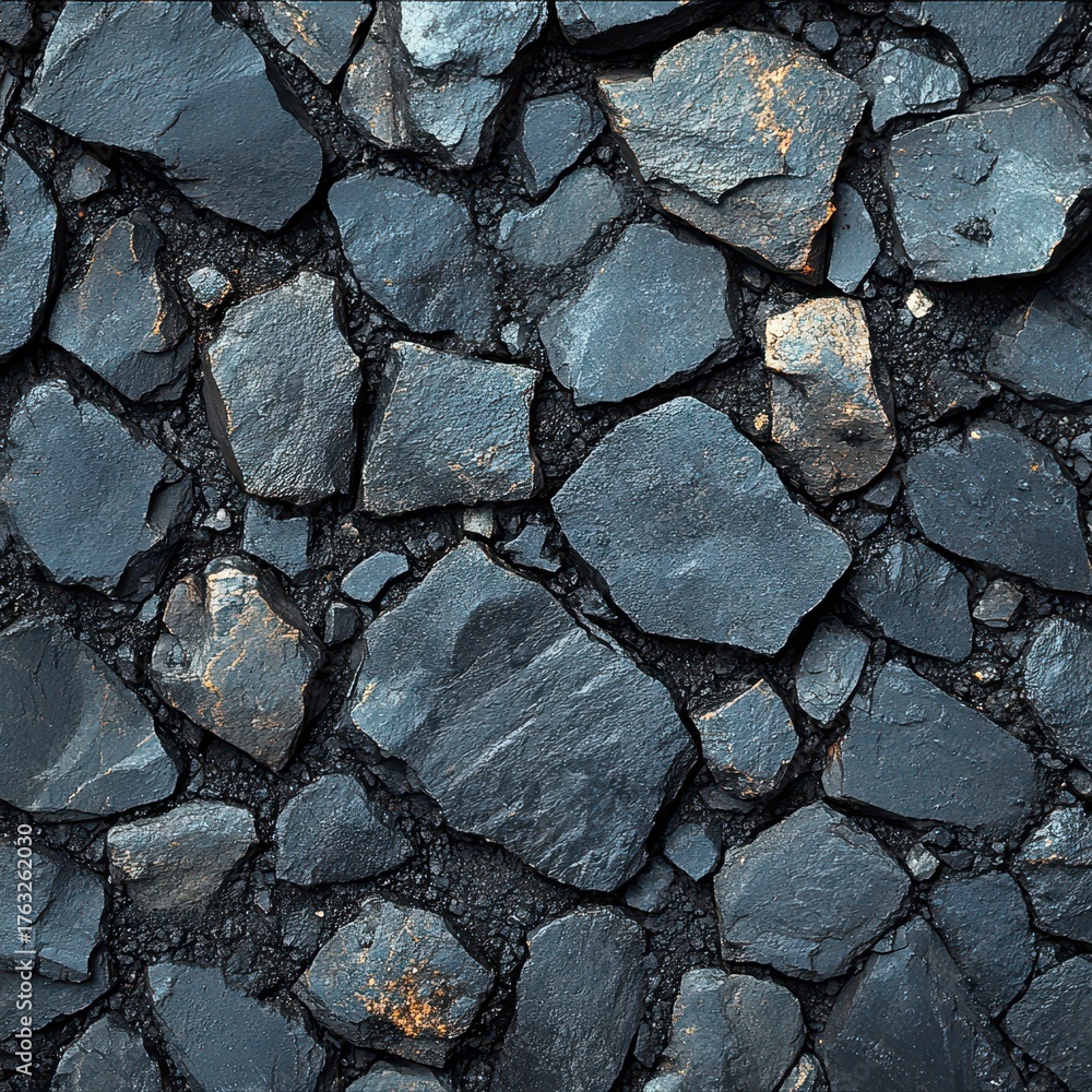 Fototapeta premium Rough black asphalt texture with a coarse and grain.