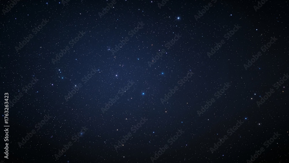 Obraz premium Cosmic Canvas. A Textured Tapestry of Celestial Light Points Scattered in Dark Blue.