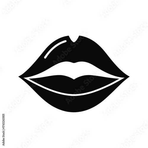 Bride Lips Icon Vector