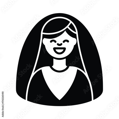 Bride Smiling Icon Vector