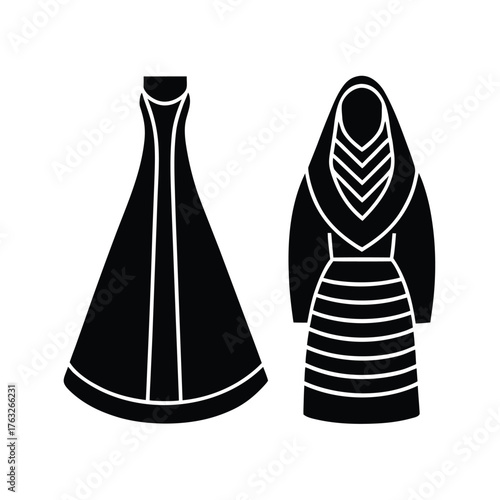Buba And Sokoto Dress Icon Vector