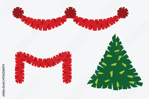 Christmas tinsel garland