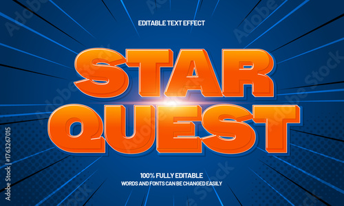 star quest editable text effect for titles and promotion