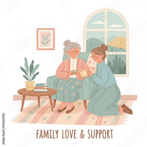 grandmother and granddaughter