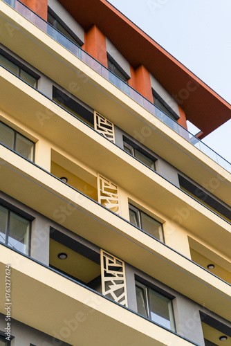 New modern residential building. City living concept.