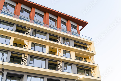 New modern residential building. City living concept.