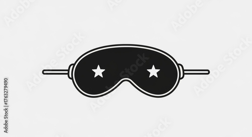 Black sleep mask with stars eye mask for sleeping, travel and good night rest relaxation accessory