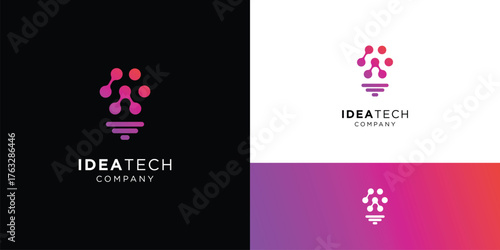 Letter A logo design inspiration. Abstract  tech idea  symbol logo branding.