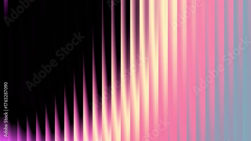 Vibrant pink and teal gradient abstract loop video with color names