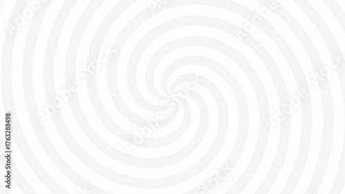 Grey and white simple hypnotic spiral background, geometric animation