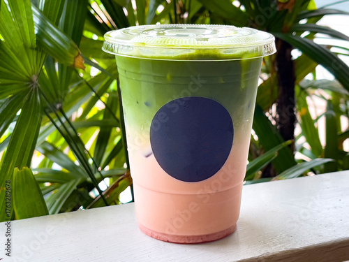 Refreshing Strawberry Matcha Drink