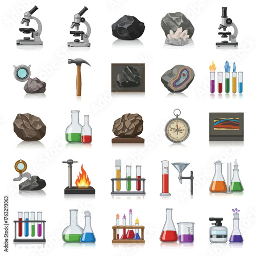 Geology and Mineralogy Science Lab Tools and Equipment Set