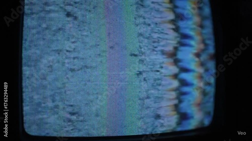 Écran de télévision avec bruit statique