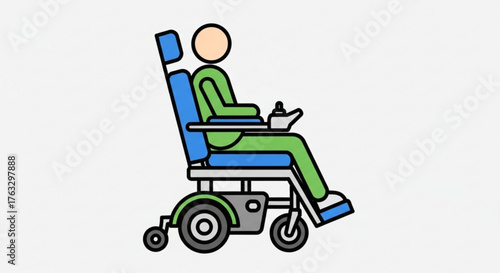 Electric wheelchair mobility aid for disabled person medical equipment for rehabilitation and support