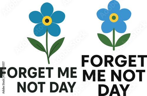 Forget Me Not Day Vector Illustration