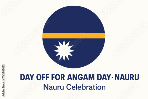 Free Download day off for angam day nauru flat vector illustration minimal national holiday clean design modern professional solid color stock illustration - GFXLoad