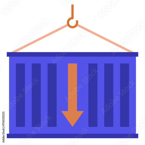 Imported Goods Icon Flat Style