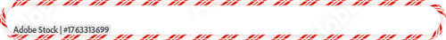Candy cane wreath border, holiday striped ornament circle frame vector design. PNG
